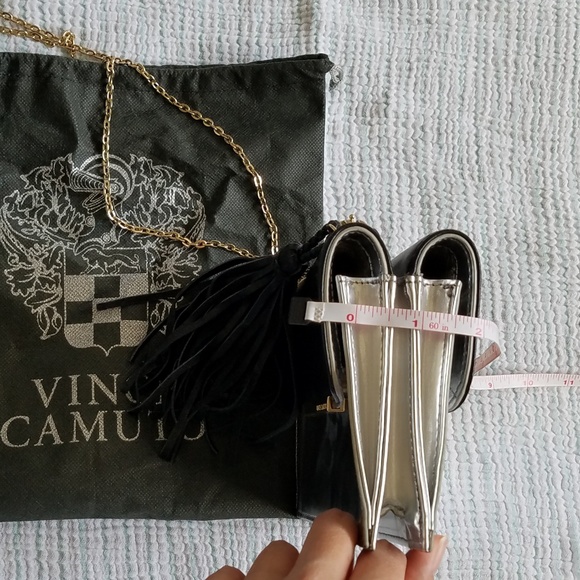 Vince Camuto Tassel Crossbody Black/Silver Bag - Picture 3 of 6